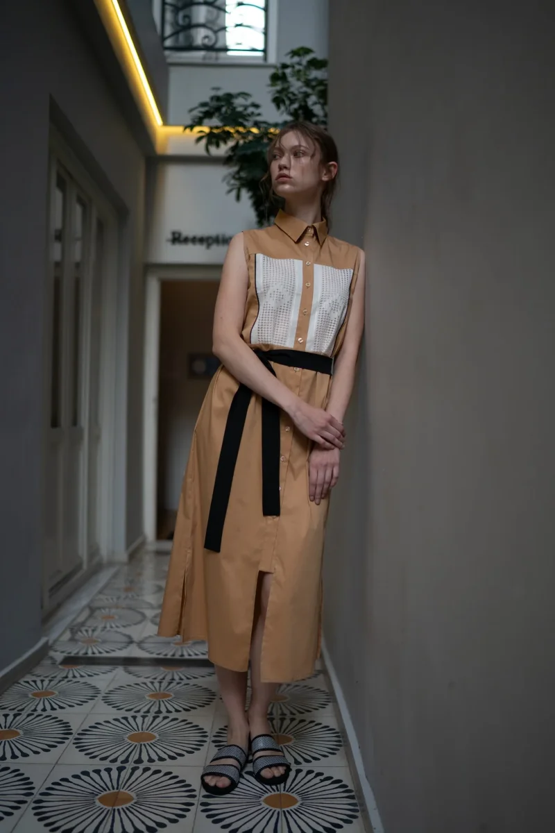 Vestito chemisier lungo TYCHE GOLD - immagine 5