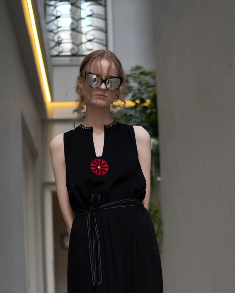 Vestito nero lungo HERA - immagine 3