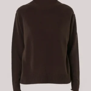 MAGLIA DONNA IN LANA VERGINE MARRONE