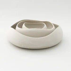 WHITE ROSE - Set ciotole in ceramica