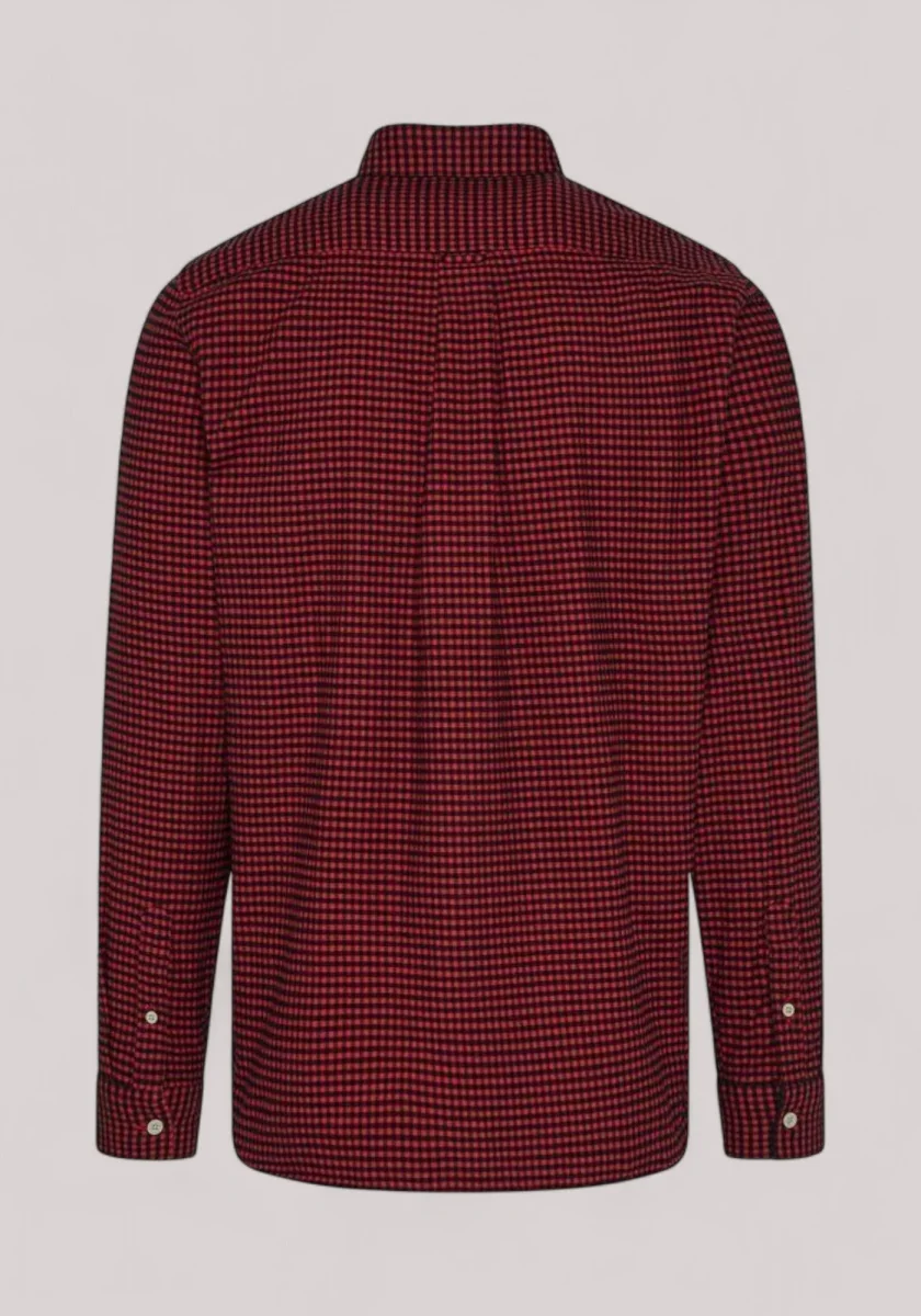 CAMICIA UOMO CON TASCHE IN FLANELLA RED MICRO BUFFALO - immagine 4