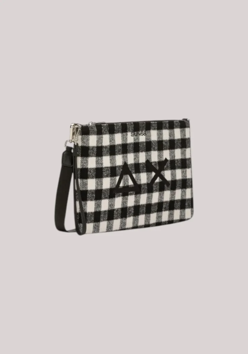 POCHETTE DONNA TARTAN NERO - immagine 3