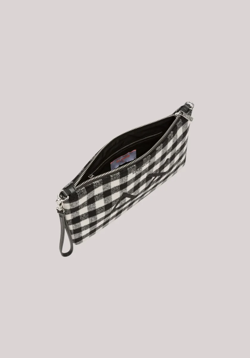 POCHETTE DONNA TARTAN NERO - immagine 4