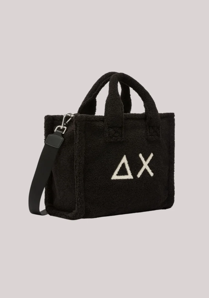 BORSA DONNA MIDI IN TEDDY NERO - immagine 3