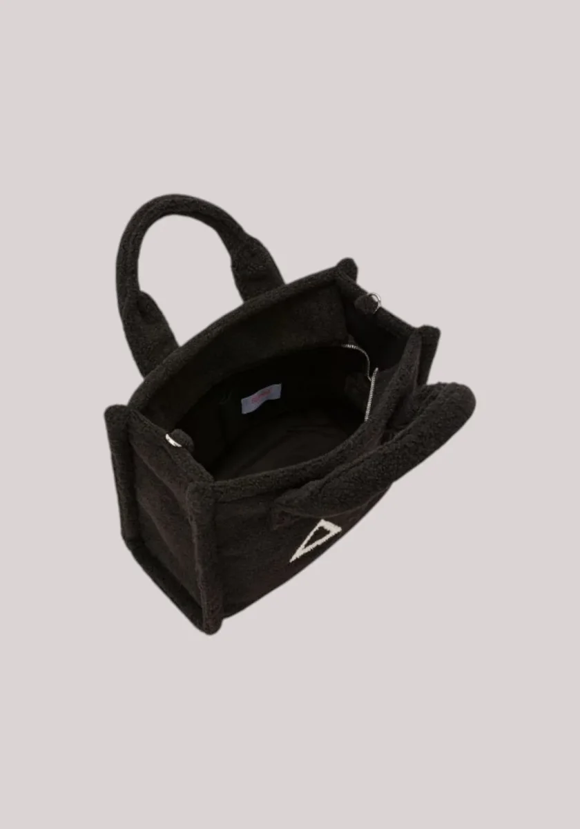 BORSA DONNA MIDI IN TEDDY NERO - immagine 4
