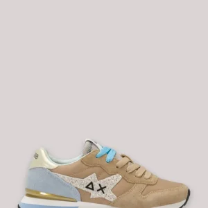 SCARPE DONNA STARGIRL GLITTER LOGO BEIGE