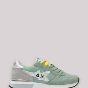 SCARPE DONNA STARGIRL GLITTER LOGO VERDE SALVIA