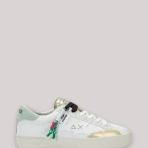 SCARPE DONNA KATY LEATHER BIANCO/VERDE ACQUAMA