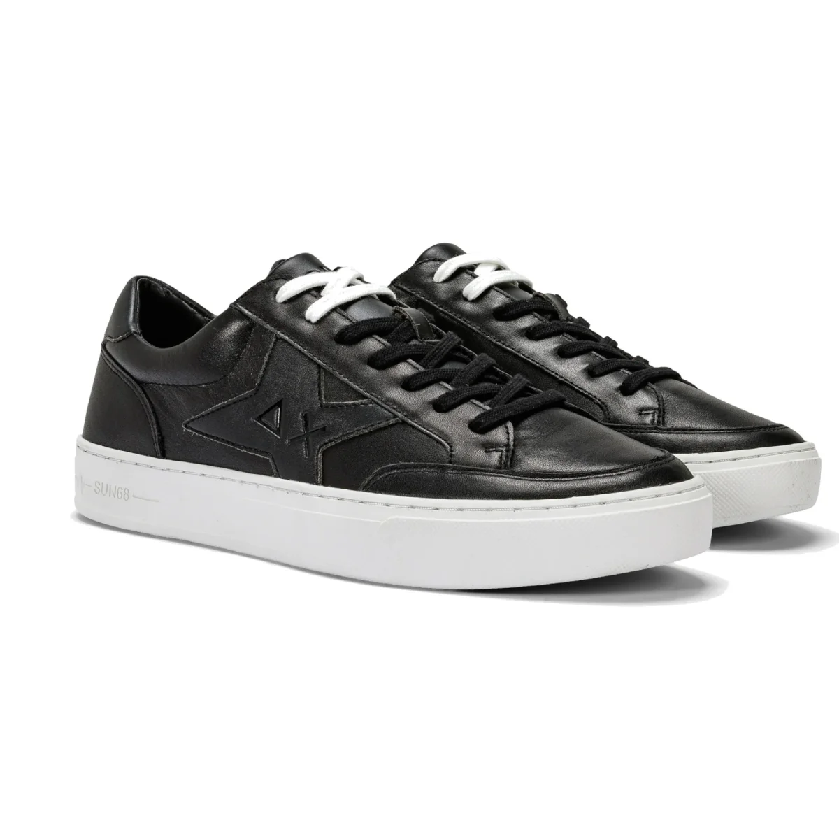 SCARPE UOMO SNEAKERS IN PELLE NERO - SKATE Z42125 11 - immagine 3