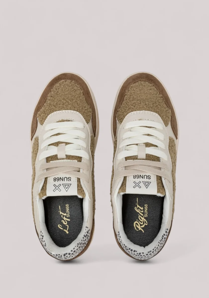 SCARPE DONNA BASKET LOVE LADY TEDDY BEIGE - immagine 5