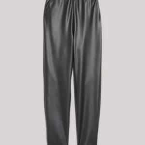 PANTALONE DONNA IN ECOPELLE NERO