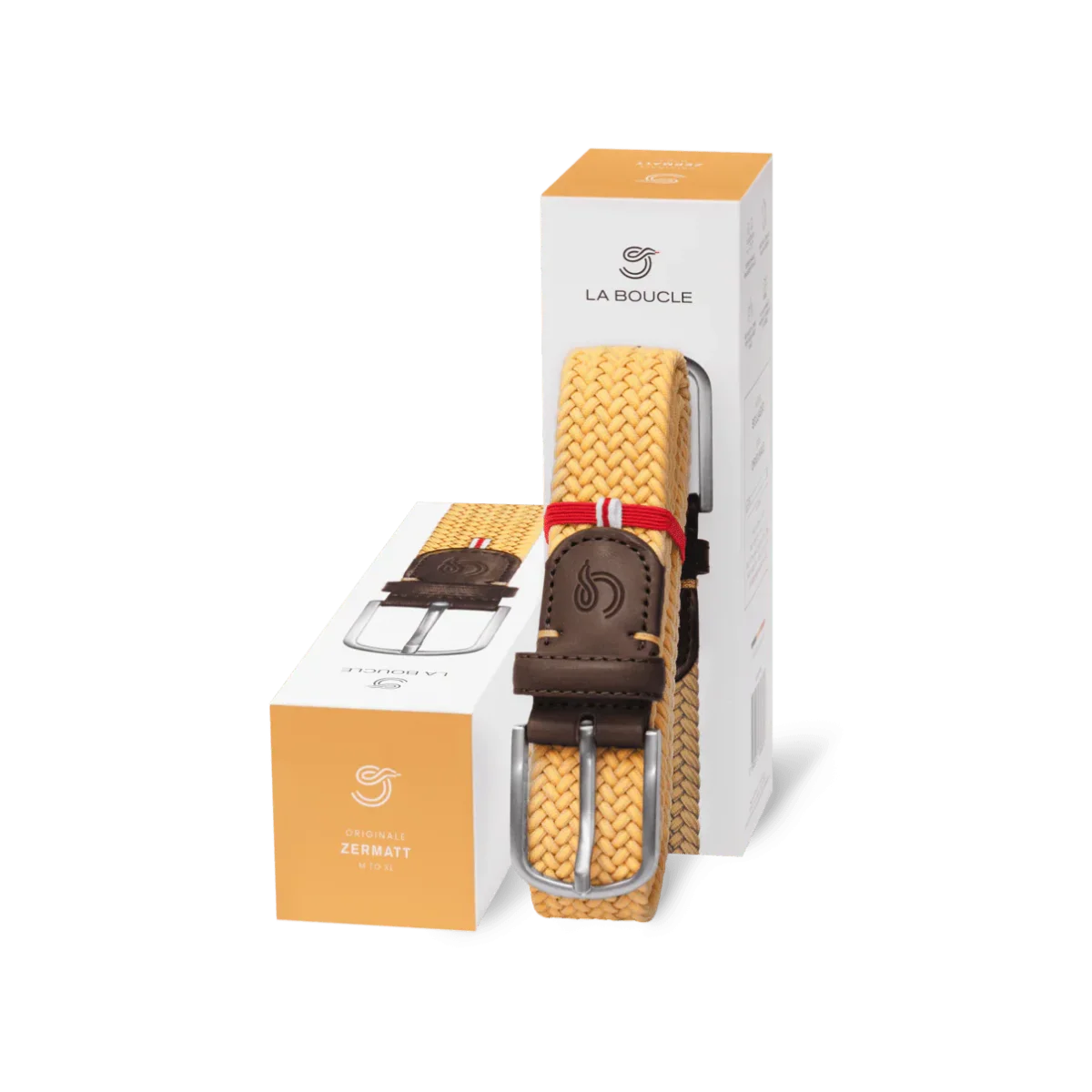 La Boucle cintura intrecciata con fibbia in metallo premium box regalo Zermatt giallo - immagine 7