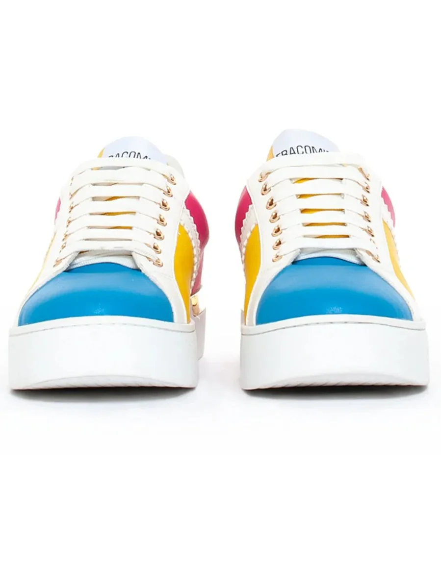 Fracomina Sneakers Basse Stringate Bianco Donna - immagine 3