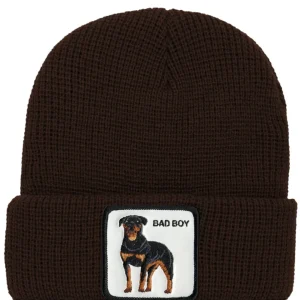 Goorin Bros. Cappello Beanie Hat Cuffia Con Patch Frontale E Logo Su Lato Marrone Unisex