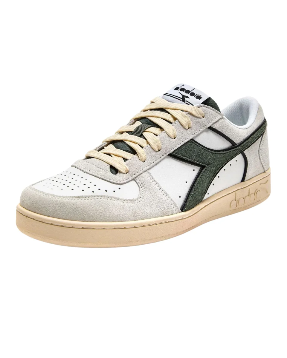 Diadora Sneakers Magic Basket Low Suede Leather Bianco - immagine 3