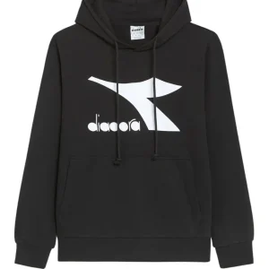 Diadora Felpa Cappuccio Hoodie Chromia Cotone Nero