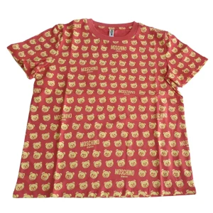 Moschino Underbear T-shirt Stampa Teddybear Cotone Fucsia