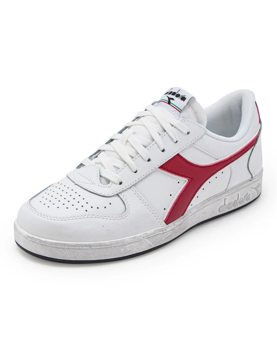 Diadora Sneakers Magic Basket Low Icona Pelle/Tessuto Rosso - immagine 3