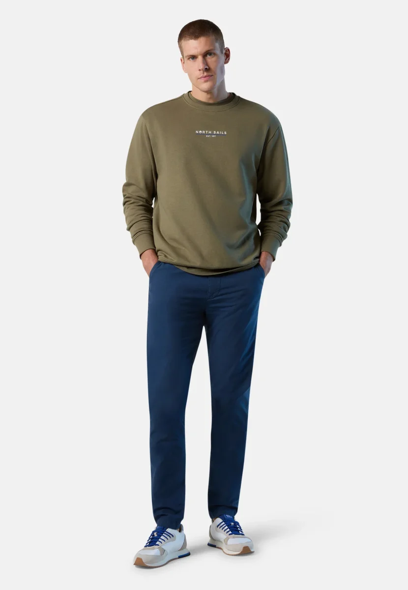 North Sails Pantaloni DEFENDER Uomo Modello 673126 0787 Slim Fit Blu Navy - immagine 4