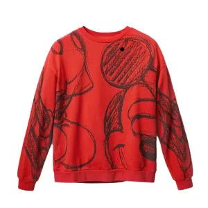 Desigual Oversize Maglia Topolino Disney Mickey Rosso Donna