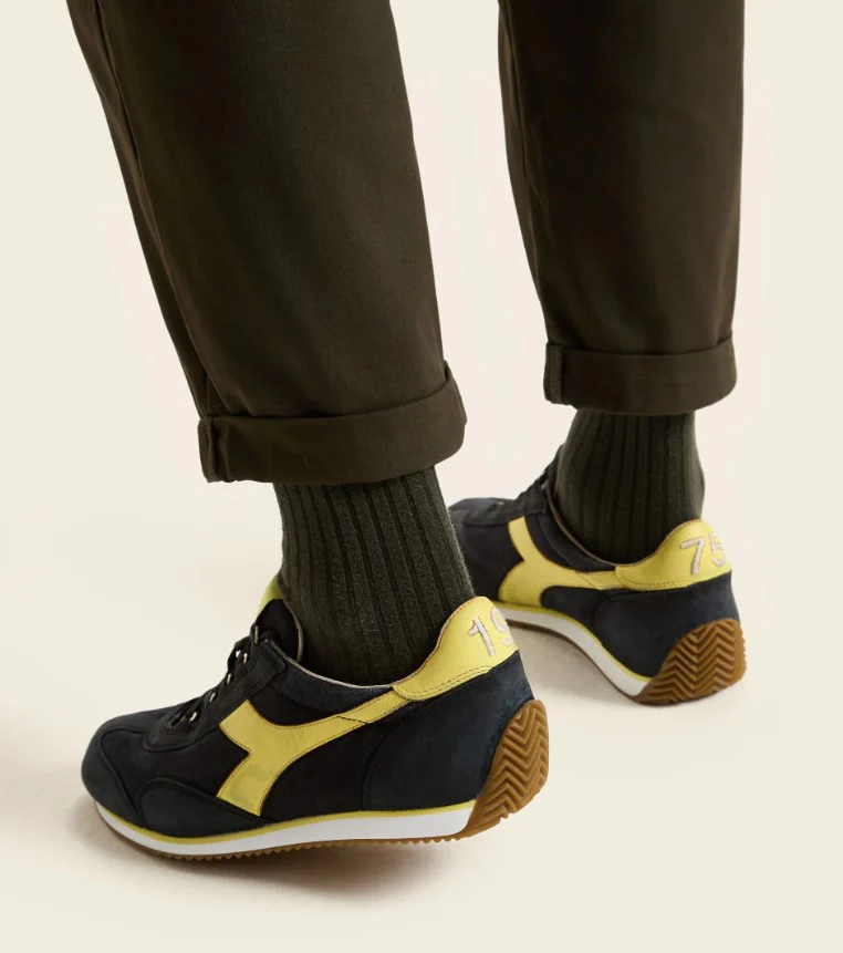 Diadora Heritage Sneakers Equipe Canvas/Pelle Stone Wash Nero - immagine 6