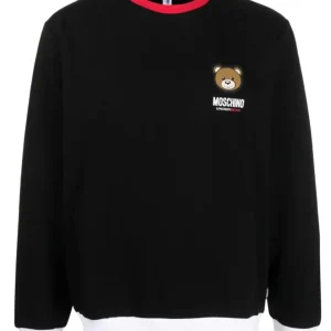 Moschino Underbear Logo Teddy Bear Cotone Nero
