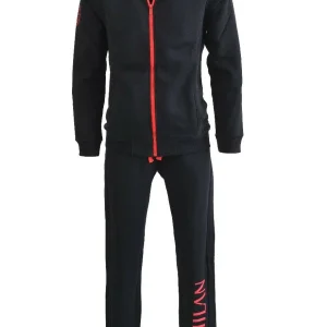 Tuta completa nera uomo adulto AC MILAN Fc