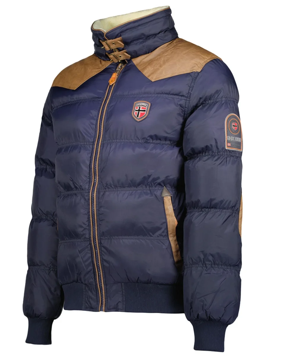 Geographical Norway Giacca Giubbotto Teddy Orsetto Blu Uomo Abramovitch - immagine 5