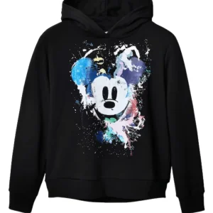 Desigual Woman Sweat "mickey Splash" Nero Donna