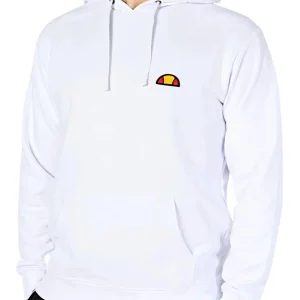 Ellesse Hoodie Patch Logo Bianco Uomo