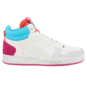 Diadora Sneakers Alta Magic Basket Suede Bianco