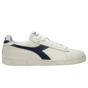 Diadora Sneakers Game L Low Waxed Pelle Bianco/Blu Mar Caspio