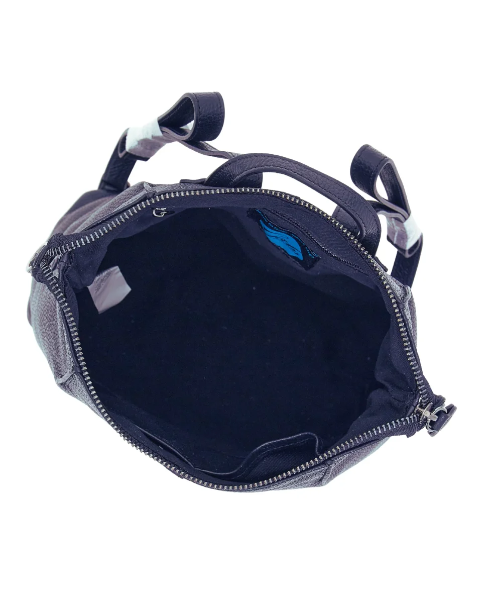 Gabs Zaino Grande con versione Borsa Shopper 100% Pelle Opaco Blu Inchiostro - immagine 6