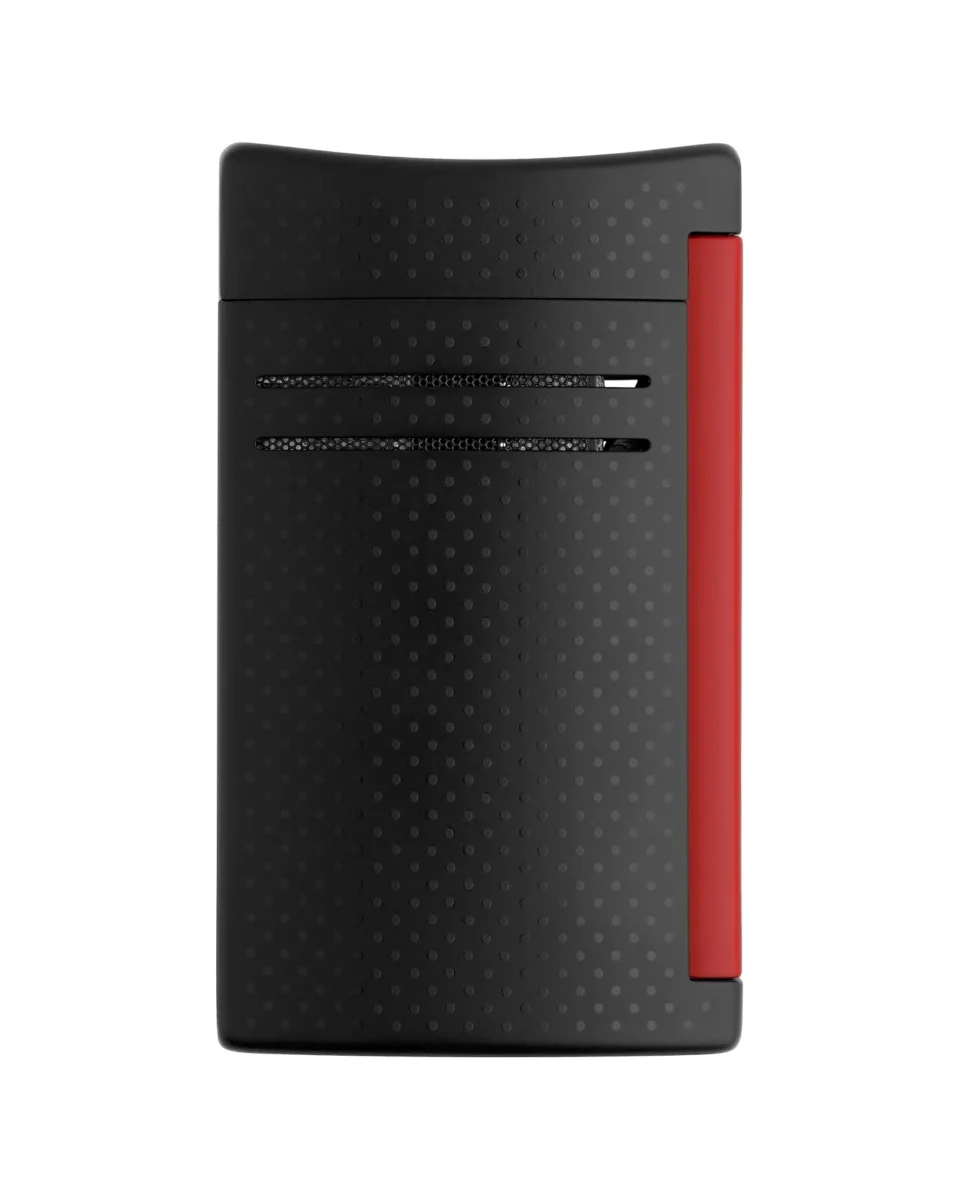 S.t.dupont Accendino Maxijet Fiamma Potente Antivento Ricaricabile Nero Rosso 020160N - immagine 5