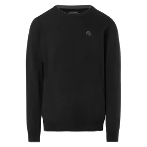 North Sails maglione misto cashmere GIROCOLLO LOGO ricamo finezza 12 699775 nero