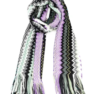 Missoni Stola Fantasia Geometrica Misto Lana Multicolore