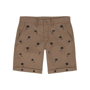 BERMUDA UOMO  IN COTONE STRETCH  BEIGE SCURO - FOLD EMBRODERY  B19103