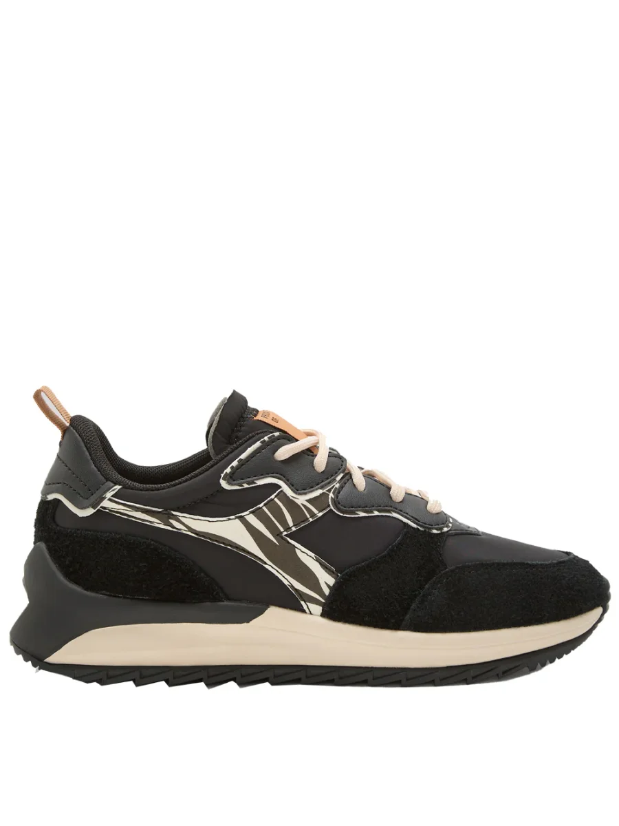 Diadora Sneakers Jolly Animalier Pelle Nero