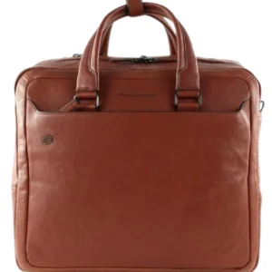 Piquadro Cartella Trolley Porta Pc Ipad 10,5 Pollici Valigia Black Square Marrone Uomo