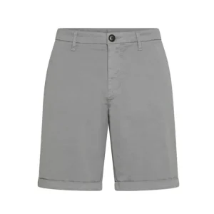 BERMUDA UOMO IN COTONE GRIGIO CHIARO- FOLD SOLID B31101 06