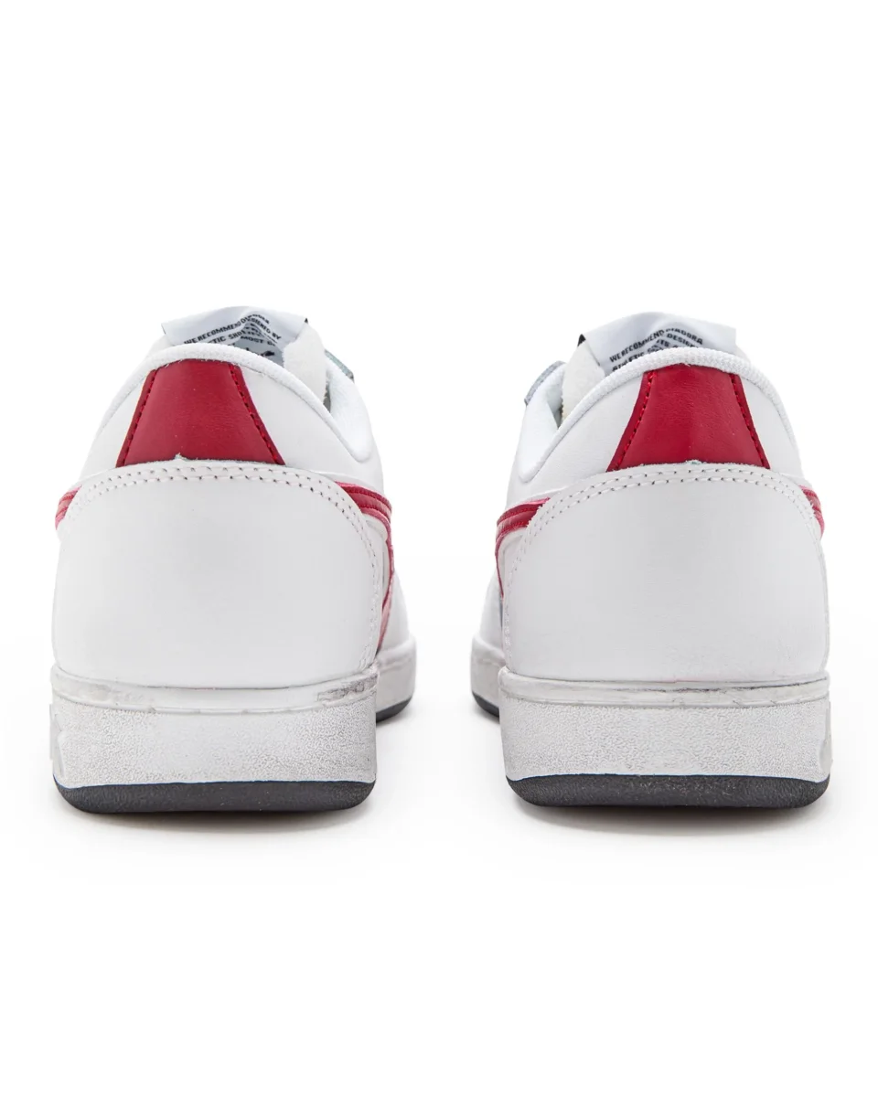 Diadora Sneakers Magic Basket Low Icona Pelle/Tessuto Rosso - immagine 6