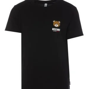 Moschino Underbear Logo Stretch Jersey Cotone Nero
