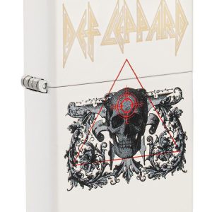 Zippo Def Leppard Teschio Design Bianco Unisex