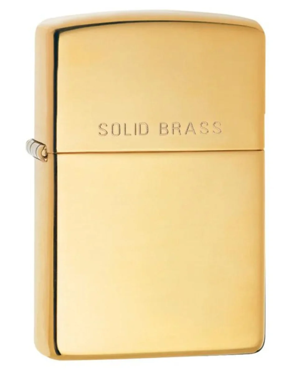 Zippo Antivento, Ricaricabile Oro 204 solid brass