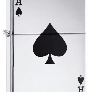 Zippo Accendino Antivento Lucky Ace 24011 Argento Unisex