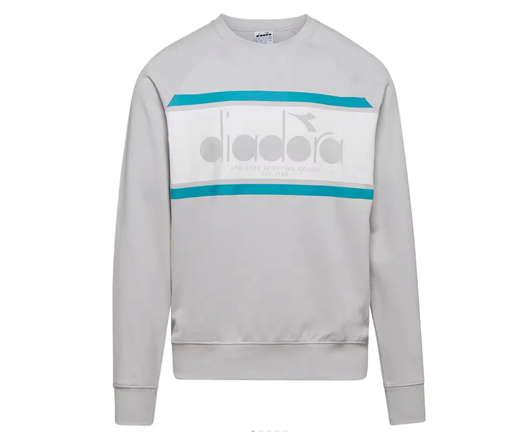 Diadora Felpa Crew Spectra Cotone Grigio