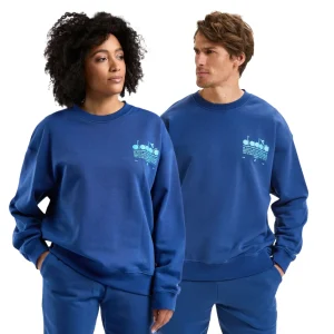 Diadora Hoodie Manifesto Cotone Blu