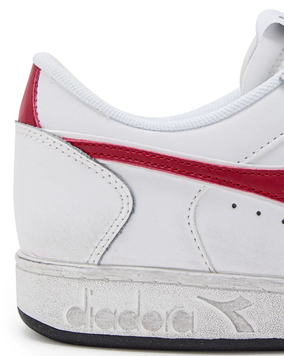 Diadora Sneakers Magic Basket Low Icona Pelle/Tessuto Rosso - immagine 4