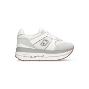 Liu jo scarpe donna sneakers Maxi Wonder Plus pelle Bianco