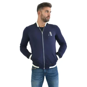 Aquascutum London Full Zip Manica Lunga Blu Uomo